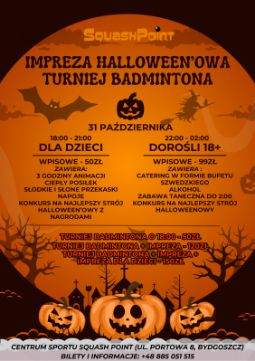 Miniatura wydarzenia - Halloween w Squash Point